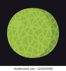 A simple whole melon icon in flat style