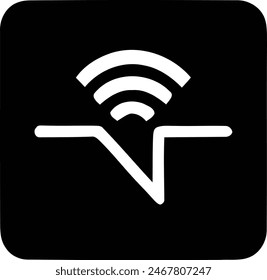 Icono WiFi simple, la esencia de la conectividad.