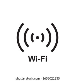 Simple Wifi Icon, Hot Spot Vector Illustration. Free Internet Zone Symbol, Wifi Logo, Internet Access Sign