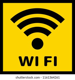 A simple Wi-Fi icon to indicate in the service. Vector illustration.