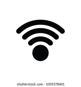 A simple WIFI icon with smooth corners in vector format.