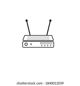 Simple Wi-Fi Modem Vector Icon Desing