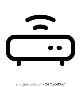 Simple Wifi Router icon. The icon can be used for websites, print templates, presentation templates, illustrations, etc