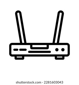 Simple Wi-Fi router icon. Network connection device. Vector.