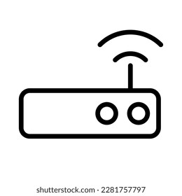 Simple Wi-Fi router. Network access point. Vector.