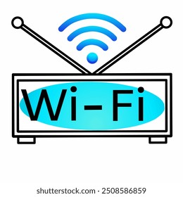 Logotipo simples do vetor do roteador wifi