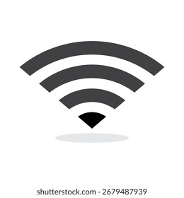 Simple Wifi signal icon isolated flat style design vector illustration on white background.