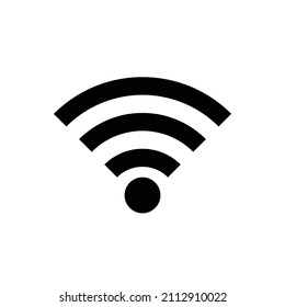 Ein einfaches WiFi-Silhouette-Symbol. Vektorgrafik.