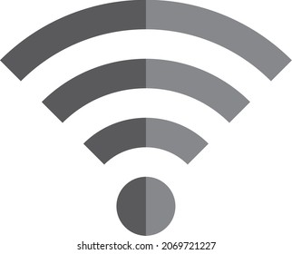 Un sencillo símbolo wifi.