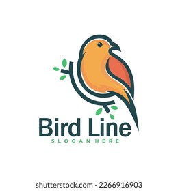 diseño de logotipo de línea silvestre simple