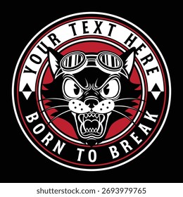 logotipo mecânico selvagem simples, vetor EPS 10