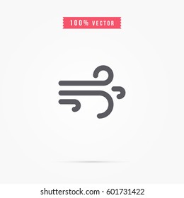 simple wind icon. weather sign
