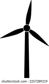 Simple Wind Turbine Renewable Green Energy Power Plant Icon. Vector Image.