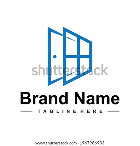 simple window and door logo design creative modern idea