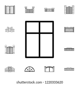 simple window icon. Detailed set of Doors, gates and windows icons. Premium quality graphic design icon. One of the collection icons for websites, web design, mobile app on white background