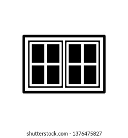 Simple window icon pictogram. Vector illustration isolated on a white background. Premium quality symbol. Vector sign for mobile app and web sites.