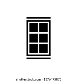 Simple window icon pictogram. Vector illustration isolated on a white background. Premium quality symbol. Vector sign for mobile app and web sites.