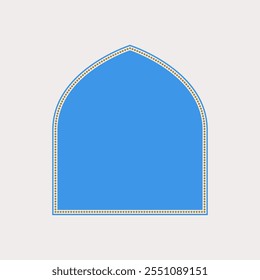 Simple Window Islamic Shape Element. Seventh Style Arabic Window Shape. Editable Vector