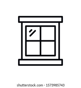 Simple window line icon. Stroke pictogram. Vector illustration isolated on a white background. Premium quality symbol. Vector sign for mobile app and web sites.