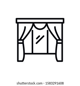 Simple window line icon. Stroke pictogram. Vector illustration isolated on a white background. Premium quality symbol. Vector sign for mobile app and web sites.