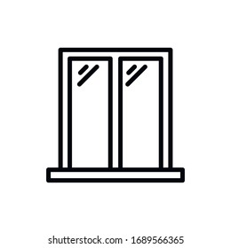 Einfaches Symbol für die Fensterzeile. Piktogramm anheben. Vektorillustration einzeln auf weißem Hintergrund. Qualitätszeichen von Premium. Vektorillustration-Zeichen für mobile App und Webseiten.