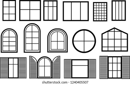 Simple window outline set
