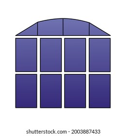 Simple window vector minimalistic flat icon. Window illustration.