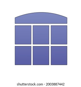 Simple window vector minimalistic flat icon. Window illustration.
