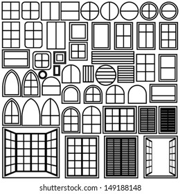 Simple windows of different shape