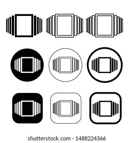 simple windows tab icon sign design
