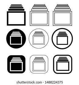 simple windows tab icon sign design