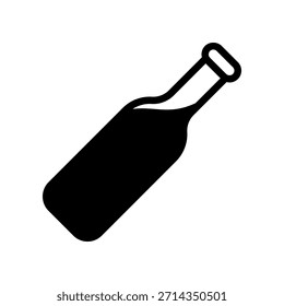 Icono Simple De La Botella De Vino Para La Marca Y La Comercialización Del Bar, Del Restaurante, O De La Bebida