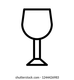 simple wine glass editable outline design icon.