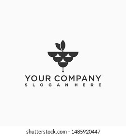 Simple wine logo design concept