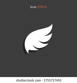 simple wing Icon. Vector illustration EPS 10.