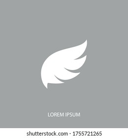 simple wing Icon. Vector illustration EPS 10.