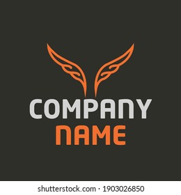Simple Wing Logo for Company or Esports