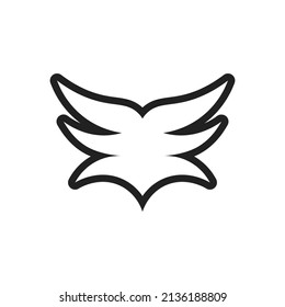 Simple wing logo design. Vector design icon logo template