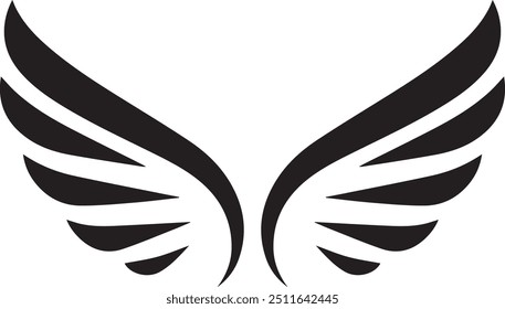 simple wing logo icon vector