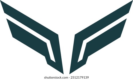 simple wings logo design icon