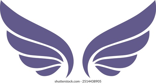 simple wings logo icon vector