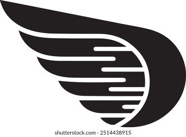 simple wings logo icon vector