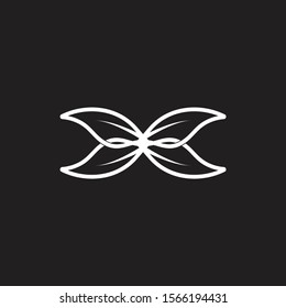 simple wings symbol logo vector