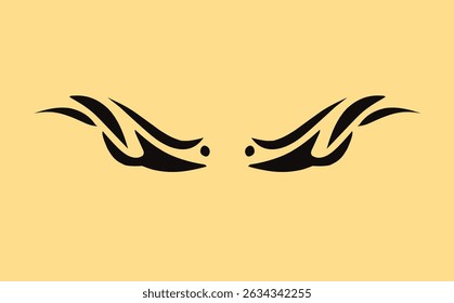 simple wings tattoo design ilustration