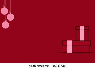 fondo de invierno simple con ilustración de regalos y luces, y espacio de copia, adecuado para colocar en todo tipo de contenido