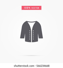 simple Winter coat icon