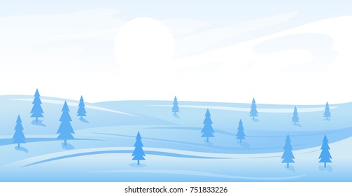 Simple winter landscape