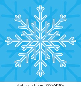 Simple señal de invierno con fondo azul