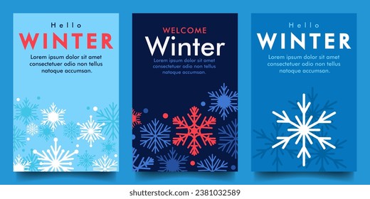 simple winter snowflake vector design illustration background. for banner, poster, card, promotion