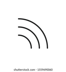 Simple wireless line icon. Stroke pictogram. Vector illustration isolated on a white background. Premium quality symbol. Vector sign for mobile app and web sites.